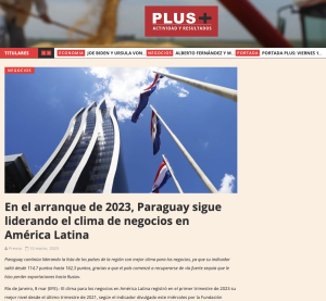 Paraguay sigue liderando el clima de negocios en América Latina