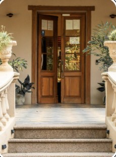 Entrada de El Café de Acá