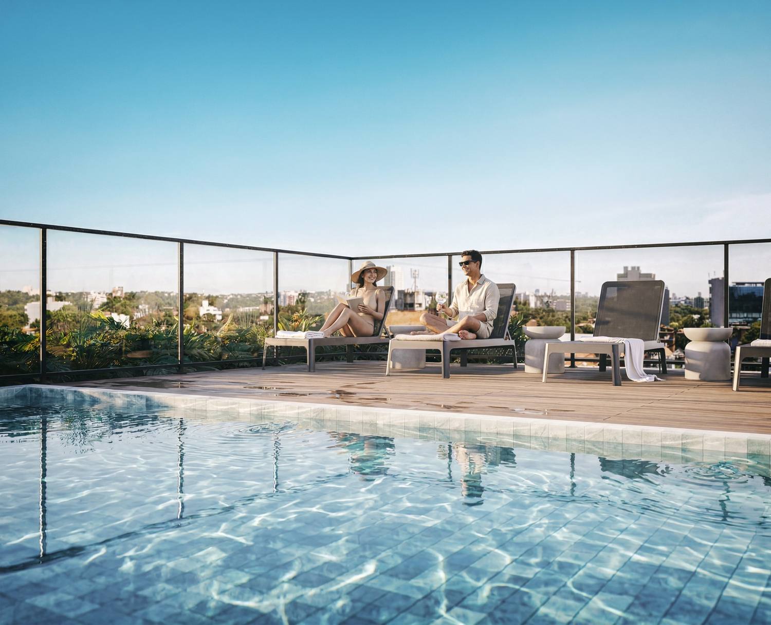 Piscina en el rooftop